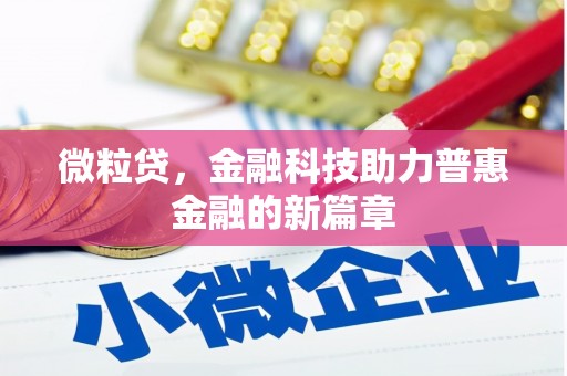 雅江微粒贷，金融科技助力普惠金融的新篇章