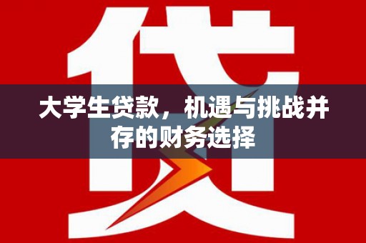 雅江大学生贷款，机遇与挑战并存的财务选择