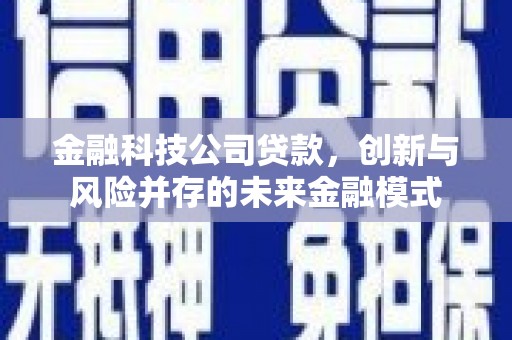 雅江金融科技公司贷款，创新与风险并存的未来金融模式