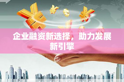雅江企业融资新选择，助力发展新引擎