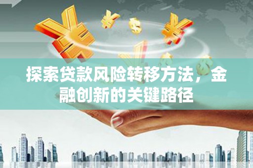 雅江探索贷款风险转移方法，金融创新的关键路径