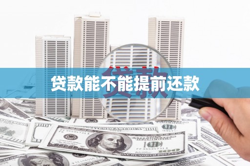 雅江贷款能不能提前还款