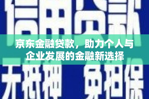 雅江京东金融贷款，助力个人与企业发展的金融新选择
