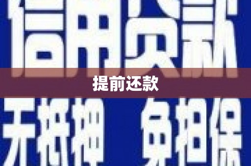 雅江提前还款