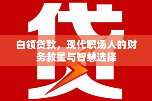 雅江白领贷款，现代职场人的财务救星与智慧选择
