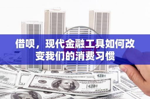 雅江借呗，现代金融工具如何改变我们的消费习惯