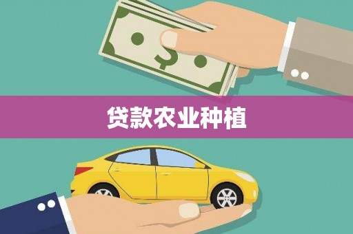 雅江贷款农业种植