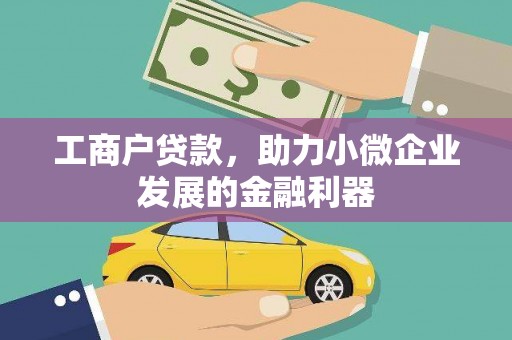 雅江工商户贷款，助力小微企业发展的金融利器