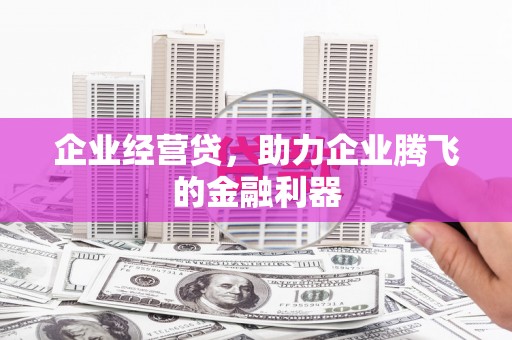 雅江企业经营贷，助力企业腾飞的金融利器