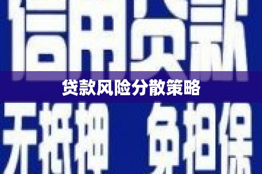 雅江贷款风险分散策略