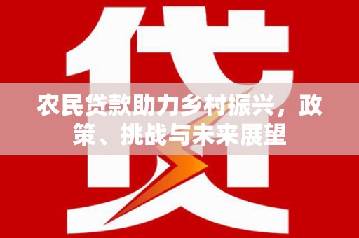雅江农民贷款助力乡村振兴，政策、挑战与未来展望