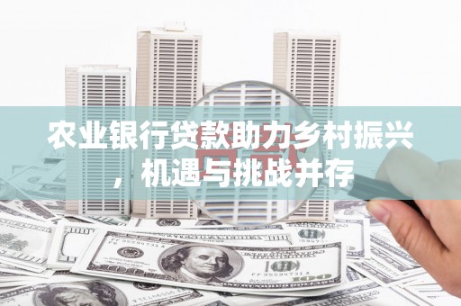 雅江农业银行贷款助力乡村振兴，机遇与挑战并存