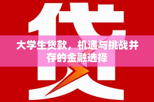 雅江大学生贷款，机遇与挑战并存的金融选择