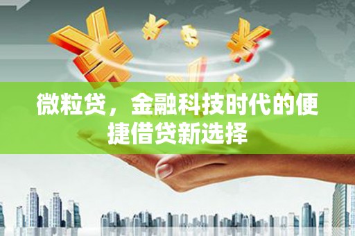 雅江微粒贷，金融科技时代的便捷借贷新选择