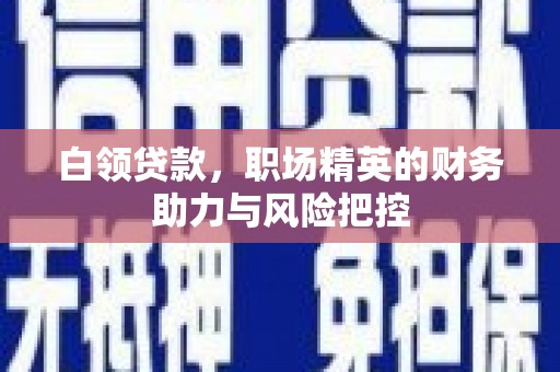 雅江白领贷款，职场精英的财务助力与风险把控